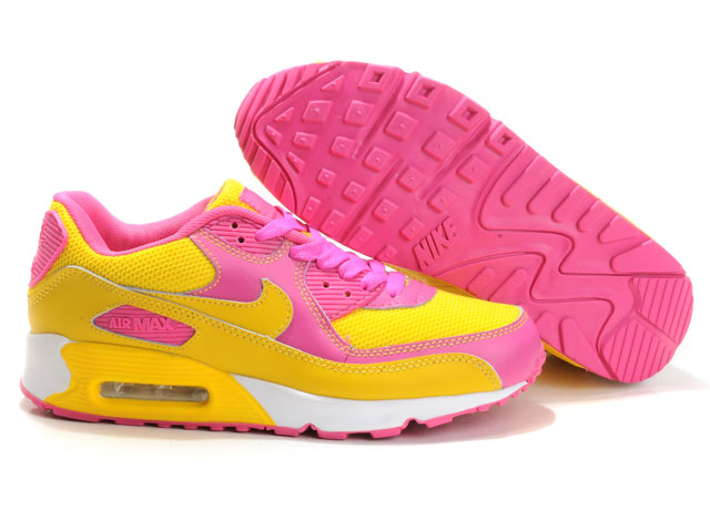 Nike Air Max Shoes Womens Pink/Yellow Online